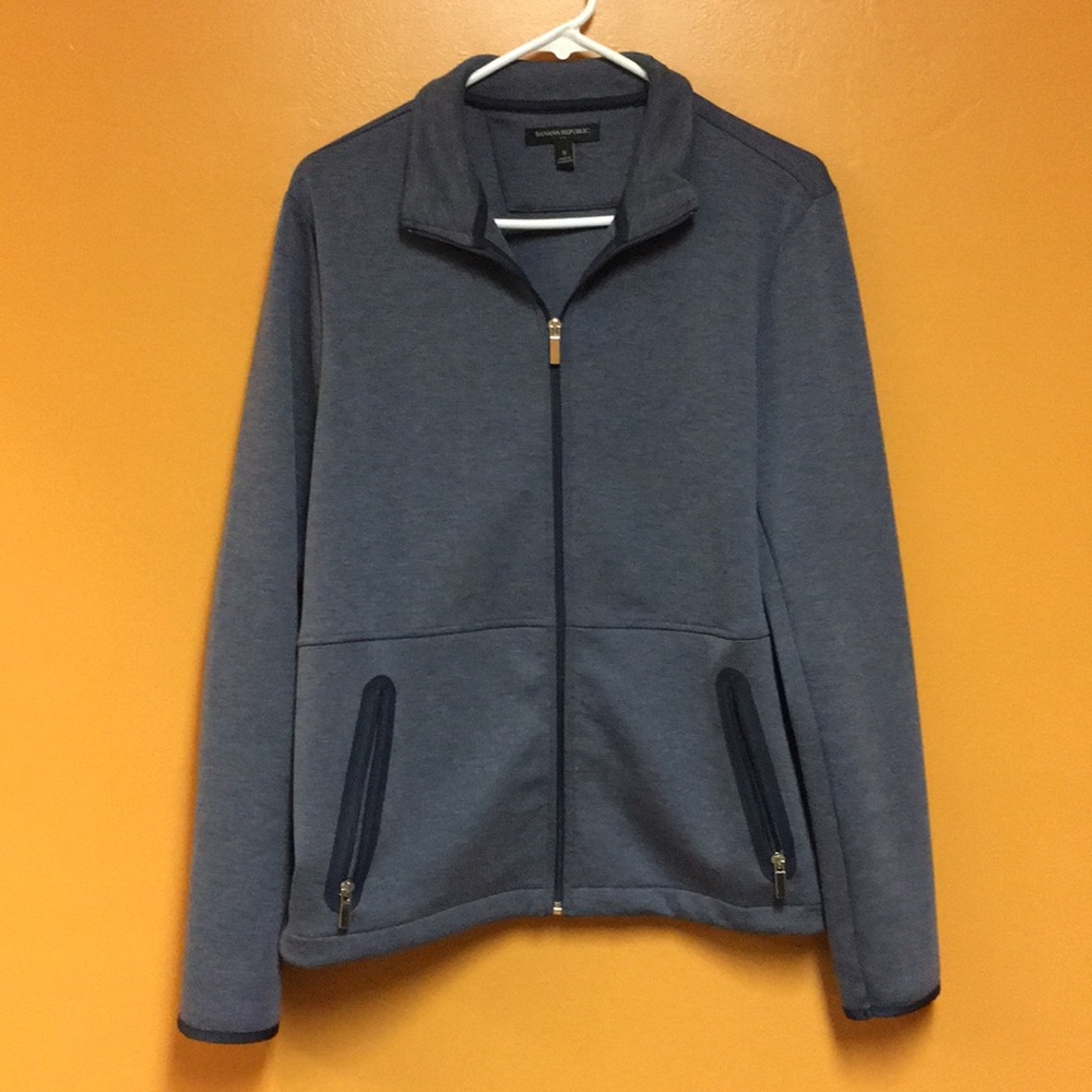 Banana Republic navy zip-up jacket